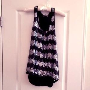 T Back Sequin Tank NWOT
